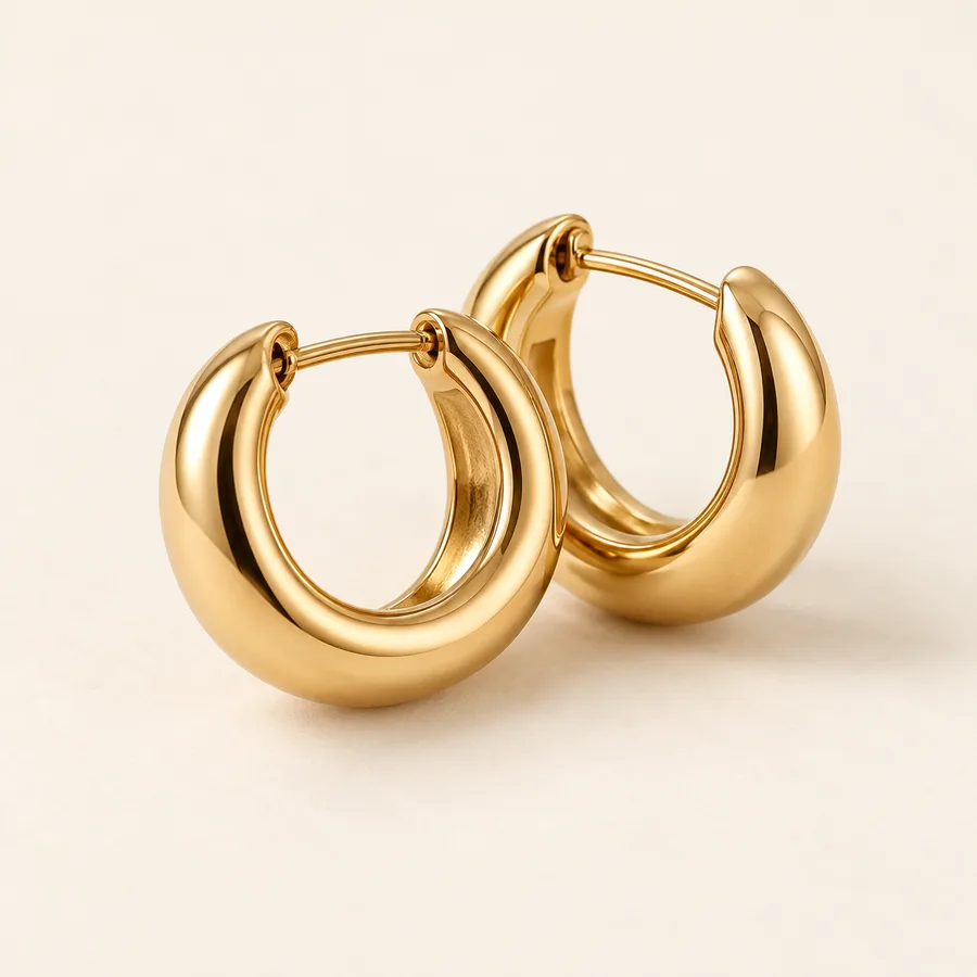 Gold hoop earrings