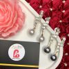Zircone cut earrings white and silver