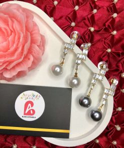 Zircone cut earrings white and silver