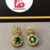 Green american diamond earrings