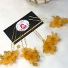 4 hair pins Champagne