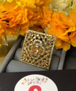 Champagne square AD ring (adjustable)