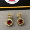 Red american diamond earrings