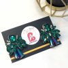 Peacock coloured earrings
