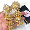 3 layered kundan earrings