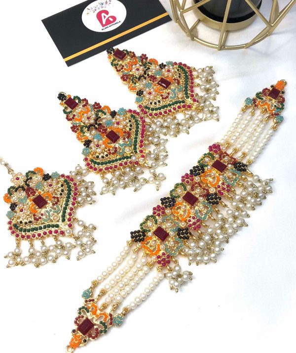 Nauratan set mehroon