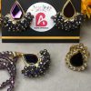 Purple mala set with ring