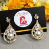 White casual earrings