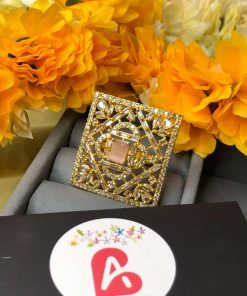 Pink square AD ring (adjustable)
