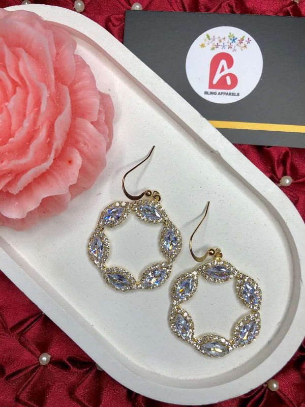 Golden hoop earrings