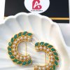 Cresent earrings mint