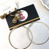 Golden earrings set