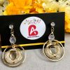 Golden hoop earrings