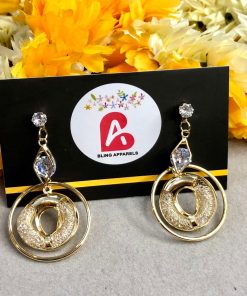 Golden hoop earrings