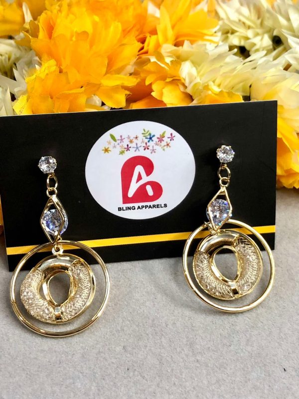 Golden hoop earrings