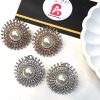 Embellished studs golden and silver