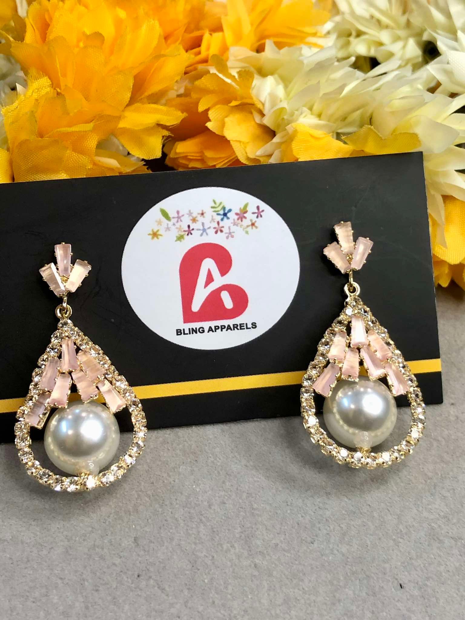 Pink casual earrings