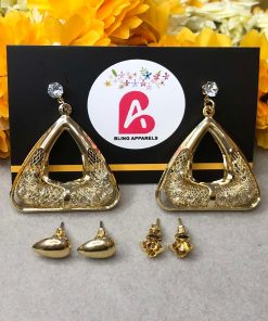 Triangle earrings set