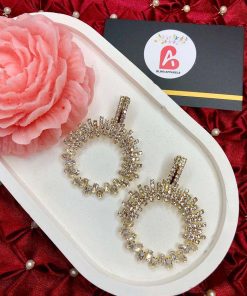 Golden hoop earrings