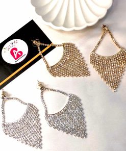 Embellished earrings Golden and silver