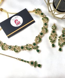 Zircone set golden and green