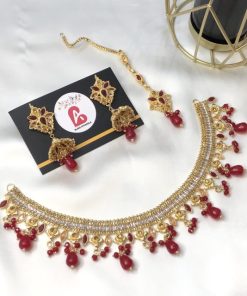 Kundan and Zircone set red