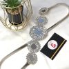 5 flower belt silver