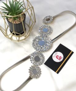 5 flower belt silver