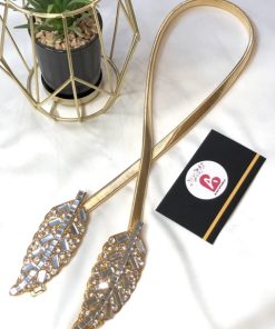 Golden embellished leaf belt