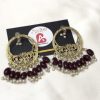 Afghani earrings mehroon