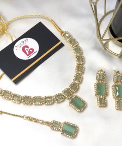 Zircone set golden and mint