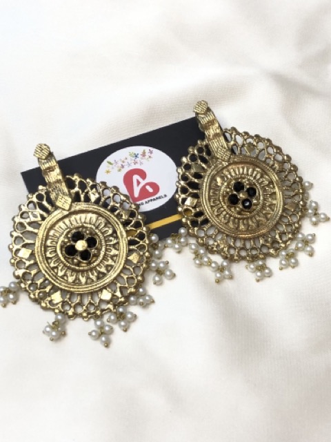 Afghani earrings black