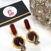 Crushed earrings red