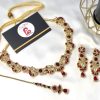 Zircone set golden and red