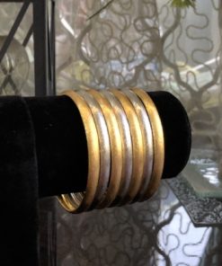 Golden and silver bangles