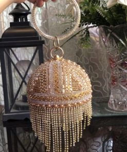 Embellished bag golden