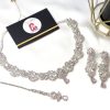 Zircone set silver and pink