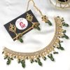 Kundan and Zircone set green
