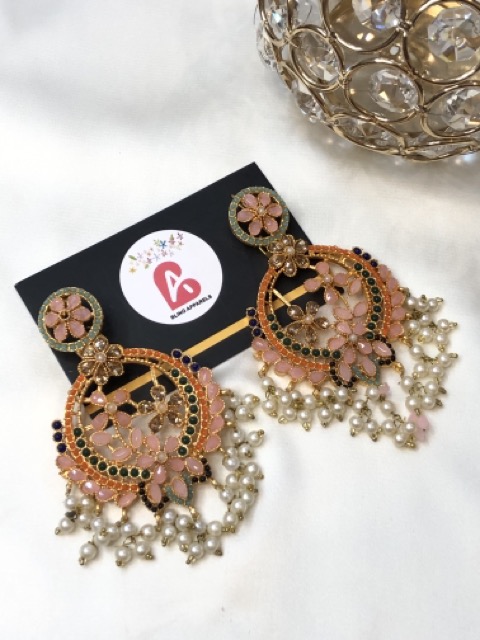 Nauratan earrings pink
