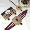 Embellished set mehroon