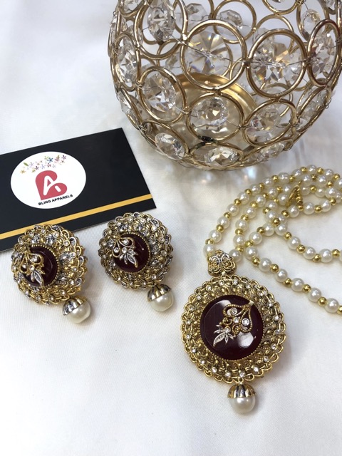 Turkish Mala Set mehroon