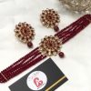 Kundan set mehroon