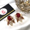 red bee earrings
