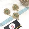 Kundan set blue