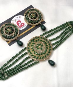 Kundan set green