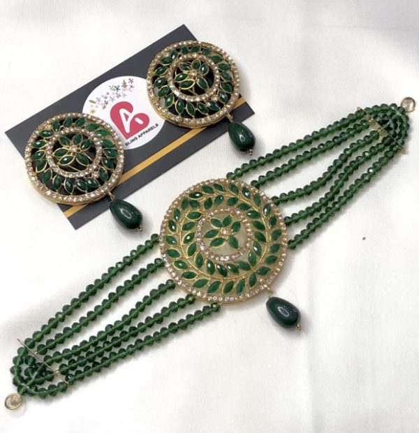 Kundan set green