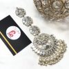 Kundan bindya silver