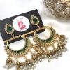 Trendy earrings green
