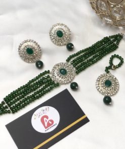 Kundan Choker Set green