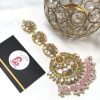 Kundan bindya pink